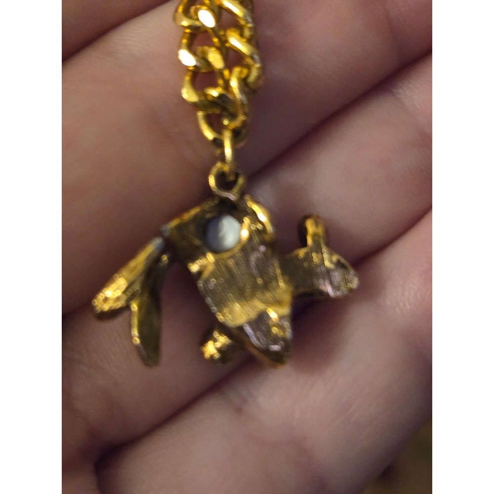 Pluto Charm Goldtone Bracelet Rare 1970s Themepark Souvenir Vintage 6.5in - Picture 5 of 6
